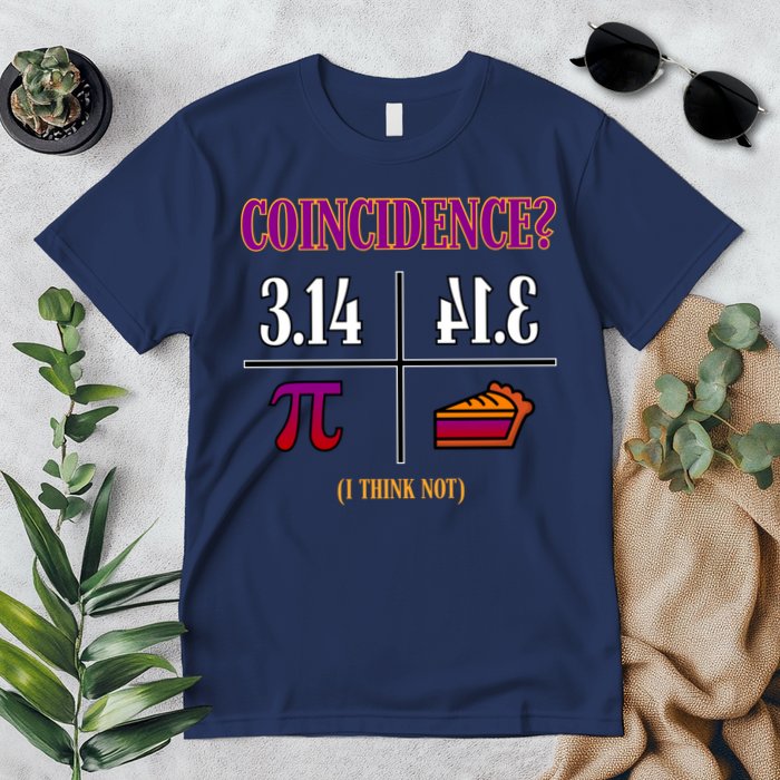 Coincidence I Think Not Pi Day Funny Pie Style  Premium T-Shirt