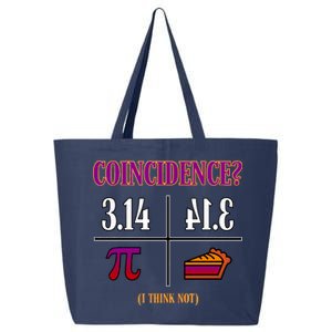 Coincidence I Think Not Pi Day Funny Pie Style  25L Jumbo Tote