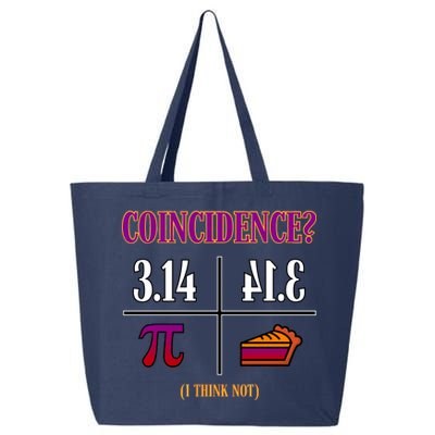 Coincidence I Think Not Pi Day Funny Pie Style  25L Jumbo Tote