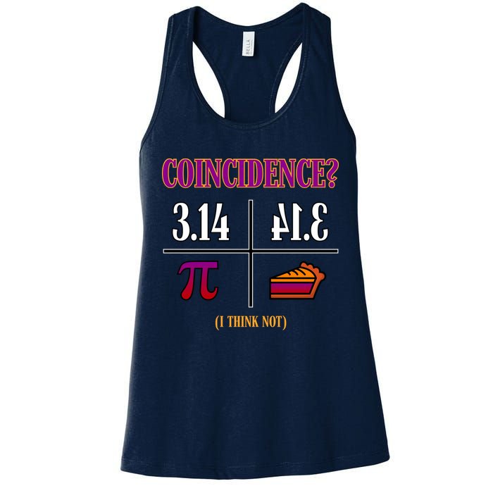 Coincidence I Think Not Pi Day Funny Pie Style  Womens Tank Top