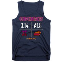 Coincidence I Think Not Pi Day Funny Pie Style  Tank Top