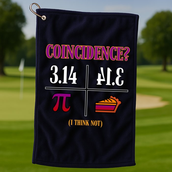 Coincidence I Think Not Pi Day Funny Pie Style  Golf Towel