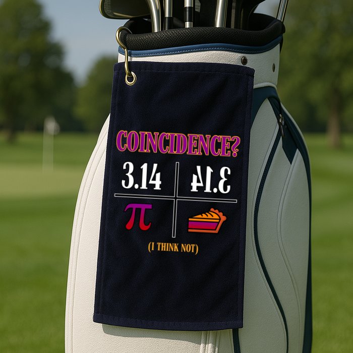 Coincidence I Think Not Pi Day Funny Pie Style  Golf Towel