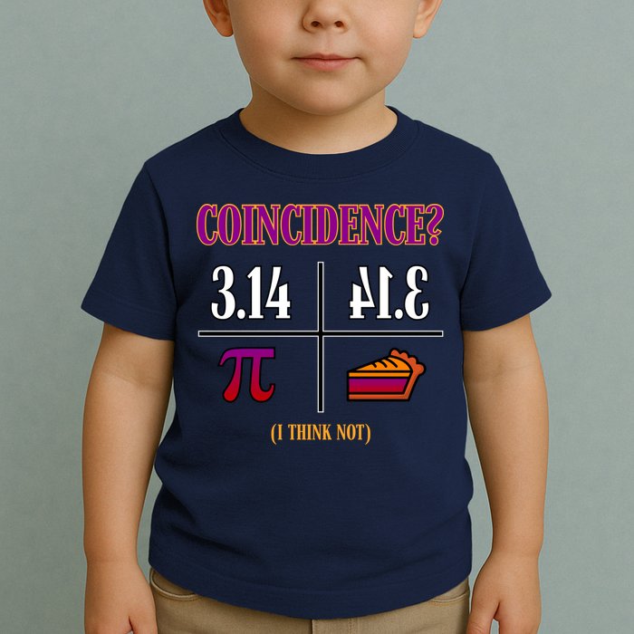 Coincidence I Think Not Pi Day Funny Pie Style  Toddler T-Shirt