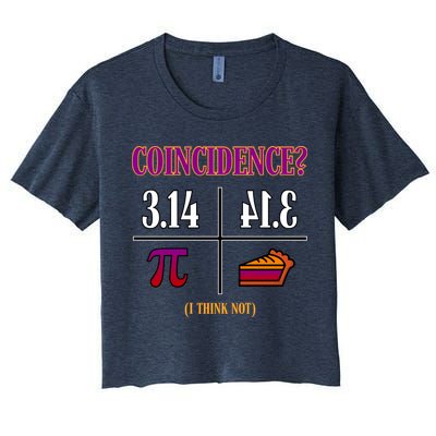Coincidence I Think Not Pi Day Funny Pie Style  Crop Top