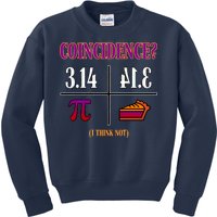 Coincidence I Think Not Pi Day Funny Pie Style  Kids Sweatshirt