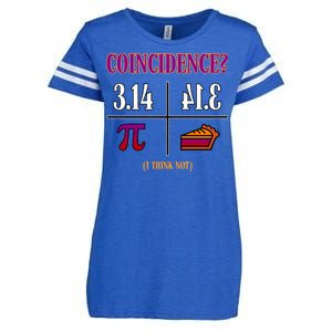 Coincidence I Think Not Pi Day Funny Pie Style  Enza Ladies Jersey Football T-Shirt