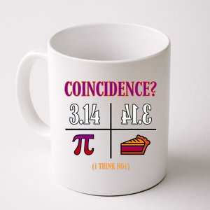 Coincidence I Think Not Pi Day Funny Pie Style  Coffee Mug