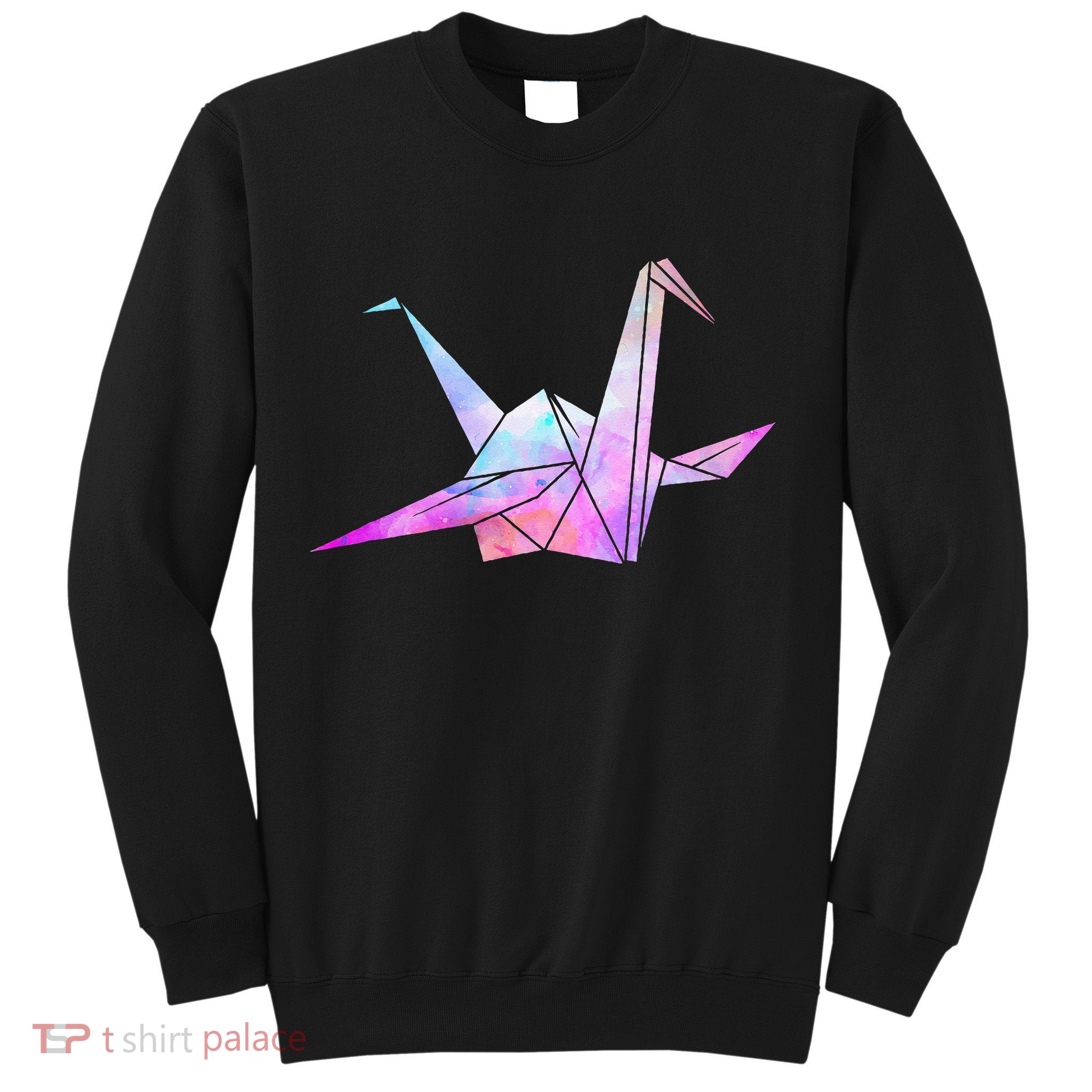 Colorful Origami Japanese Culture Art Paper Folding Cranes Sweatshirt