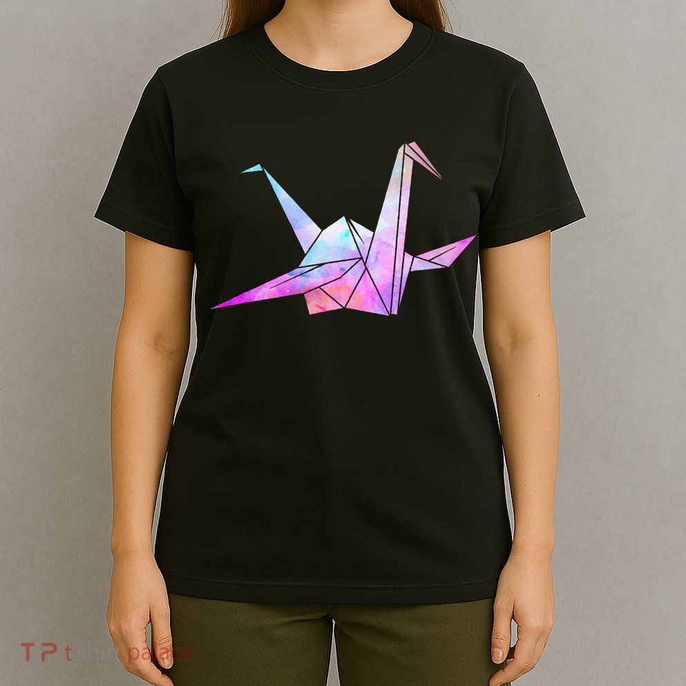 Colorful Origami Japanese Culture Art Paper Folding Cranes T-Shirt