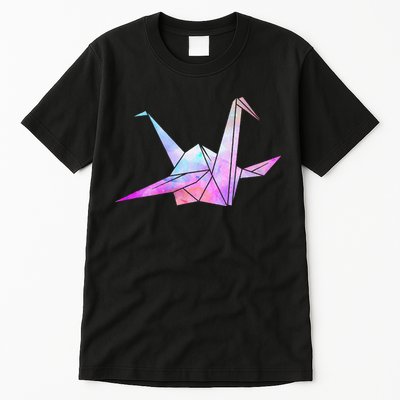 Colorful Origami Japanese Culture Art Paper Folding Cranes Tall T-Shirt