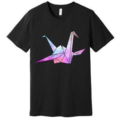 Colorful Origami Japanese Culture Art Paper Folding Cranes Premium T-Shirt