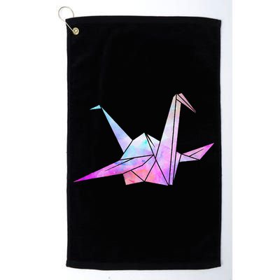 Colorful Origami Japanese Culture Art Paper Folding Cranes Golf Towel