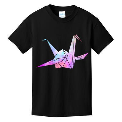 Colorful Origami Japanese Culture Art Paper Folding Cranes Kids T-Shirt