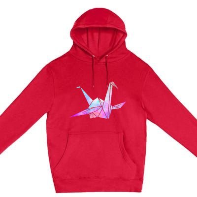 Colorful Origami Japanese Culture Art Paper Folding Cranes Premium Pullover Hoodie