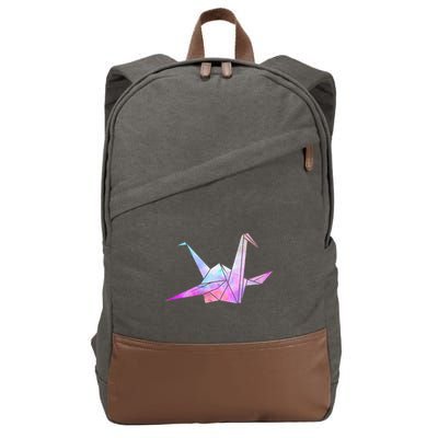 Colorful Origami Japanese Culture Art Paper Folding Cranes Cotton Canvas Backpack