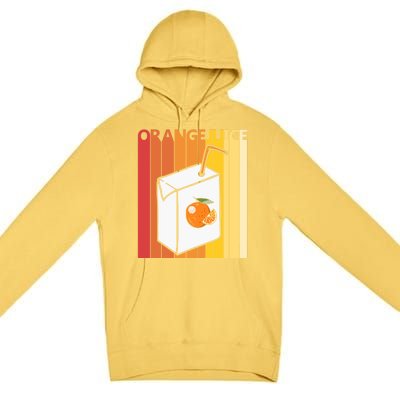 Cute Orange Juice Gift Premium Pullover Hoodie