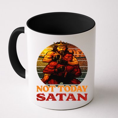 Christian Outfit Jesus Devil Comic Graphic Not Today Satan Mug