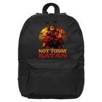 Christian Outfit Jesus Devil Comic Graphic Not Today Satan 16 in Basic Backpack
