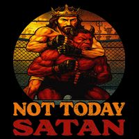 Christian Outfit Jesus Devil Comic Graphic Not Today Satan 16 in Basic Backpack