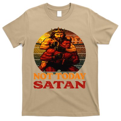 Christian Outfit Jesus Devil Comic Graphic Not Today Satan T-Shirt
