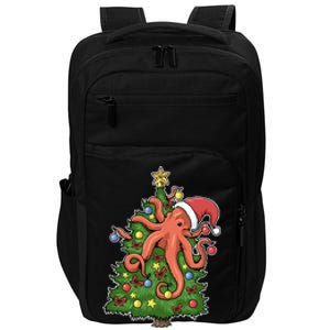 Christmas Octopus Kraken Squid Merry Christmas Tree Impact Tech Backpack