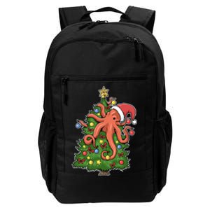 Christmas Octopus Kraken Squid Merry Christmas Tree Daily Commute Backpack