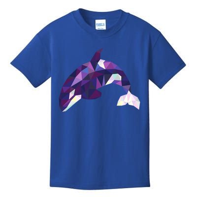 Cool Orca Killer Whale Geometric Art Wildlife Animal Lovers Meaningful Gift Kids T-Shirt