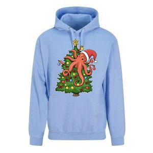 Christmas Octopus Kraken Squid Merry Christmas Tree Unisex Surf Hoodie