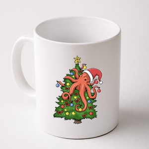 Christmas Octopus Kraken Squid Merry Christmas Tree Coffee Mug