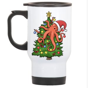 Christmas Octopus Kraken Squid Merry Christmas Tree Stainless Steel Travel Mug