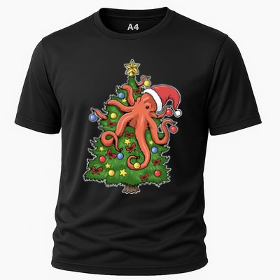 Christmas Octopus Kraken Squid Merry Christmas Tree Performance Shirt