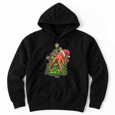 Christmas Octopus Kraken Squid Merry Christmas Tree Hoodie