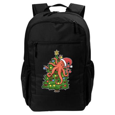 Christmas Octopus Kraken Squid Merry Christmas Tree Backpack