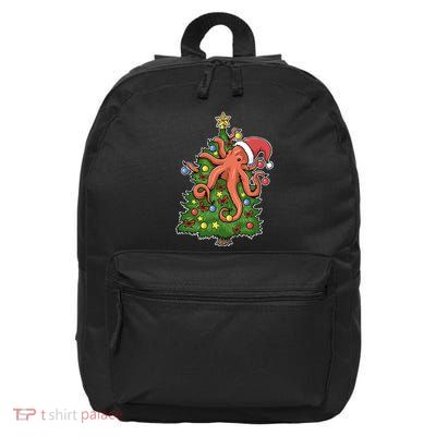 Christmas Octopus Kraken Squid Merry Christmas Tree 16 in Basic Backpack