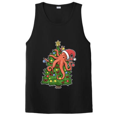 Christmas Octopus Kraken Squid Merry Christmas Tree PosiCharge Competitor Tank