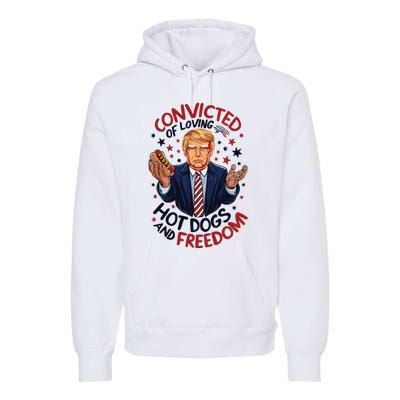 Convicted Of Loving Hot Dogs And Freedom Premium Hoodie