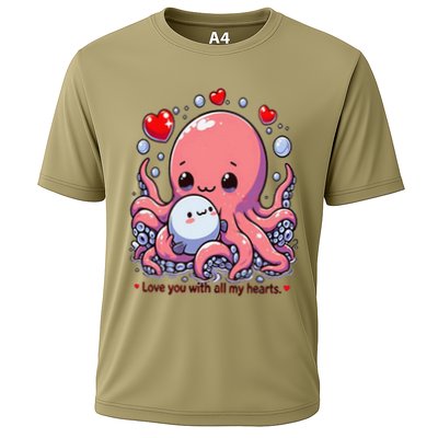 Cute Octopus Love You With All My Hearts Performance Shirt
