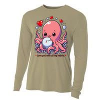 Cute Octopus Love You With All My Hearts Cooling Performance Long Sleeve Crew