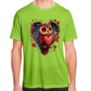 Cute Owl Lover Valentines Day Cute Owl Art Animal Graphic Adult ChromaSoft Performance T-Shirt