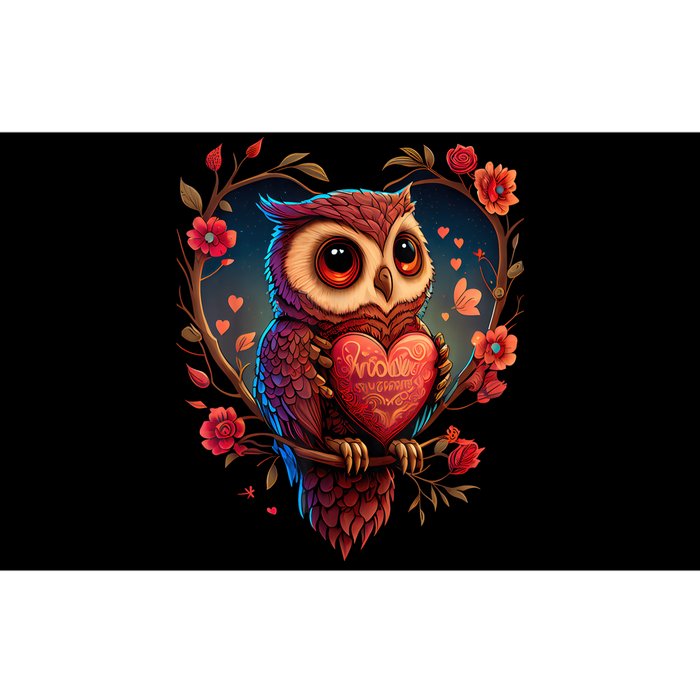 Cute Owl Lover Valentines Day Cute Owl Art Animal Graphic Bumper Sticker