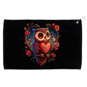 Cute Owl Lover Valentines Day Cute Owl Art Animal Graphic Grommeted Golf Towel