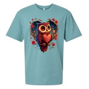 Cute Owl Lover Valentines Day Cute Owl Art Animal Graphic Sueded Cloud Jersey T-Shirt