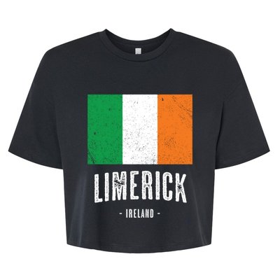 City Of Limerick Ireland Gift Irish Flag Merch Gift Bella+Canvas Jersey Crop Tee