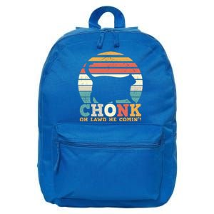 Chonk Oh Lawd He Comin' Cat Scale Meme Funny Cat Lover Cat Day 16 in Basic Backpack