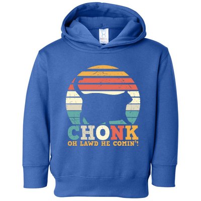 Chonk Oh Lawd He Comin' Cat Scale Meme Funny Cat Lover Cat Day Toddler Hoodie