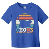 Chonk Oh Lawd He Comin' Cat Scale Meme Funny Cat Lover Cat Day Toddler T-Shirt