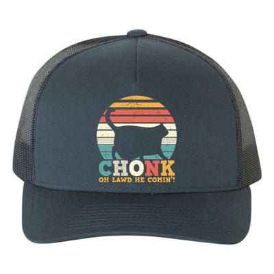 Chonk Oh Lawd He Comin' Cat Scale Meme Funny Cat Lover Cat Day Yupoong Adult 5-Panel Trucker Hat