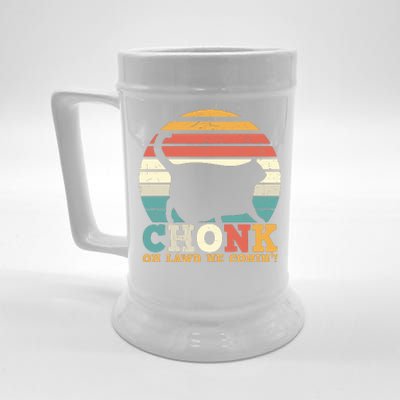 Chonk Oh Lawd He Comin' Cat Scale Meme Funny Cat Lover Cat Day Beer Stein