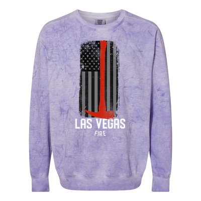 City of Las Vegas Fire Rescue Nevada Firefighter Colorblast Crewneck Sweatshirt